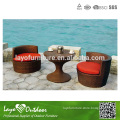 3pcs Alum Rattan Bistro Sets European Style Sofa Restaurant Outdoor Furniture Patio Bistro Rattan Furniture Garden